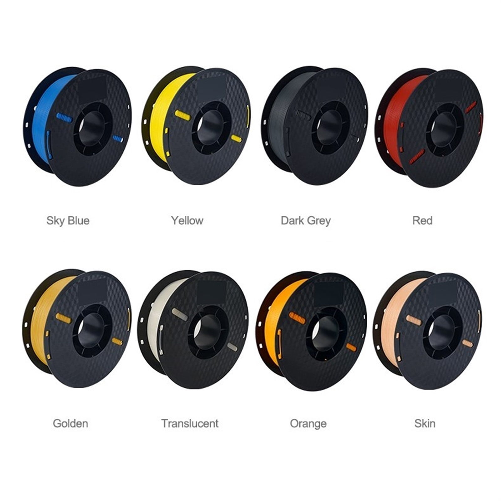 1.75mm PLA Solid Colorful Filament Fit Most 3D Printers, Easy-to-Print, No Pulling or Clogging, 1KG 3D Printer Accessories