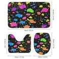 thumbnail image 3 of Shower Curtain Set 4 Piece include Shower Curtain and Rugs and Non Slip U Shaped Toilet Rugs Luxury Bathroom Decor Colorful Paint Splatters, 3 of 5