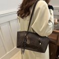 thumbnail image 5 of DGMIOCS Vintage Shoulder Bags for Women Brown Purse Fall Handbag Leather Shoulder Purse with Cute Pendant Coffee, 5 of 5