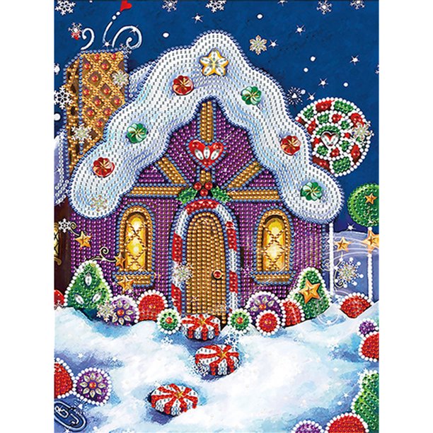 Taladro de diamante Ambiente navideño Pintura DIY Parcial en forma especial (UP304) Hugtrwg Para estrenar