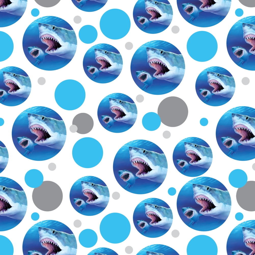 Great White Sharks Ocean Pair Scuba Diving Premium Gift Wrap Wrapping Paper Roll