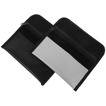 WHAMVOX  2 Pcs Lockable Cash Bag Fireproof File Baby Travel