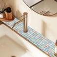 thumbnail image 2 of Yayeee Faucet Mat for Kitchen Sink 14.7" Diatomite Long Splash Guard Pad, Small Pastel Pattern, 2 of 7