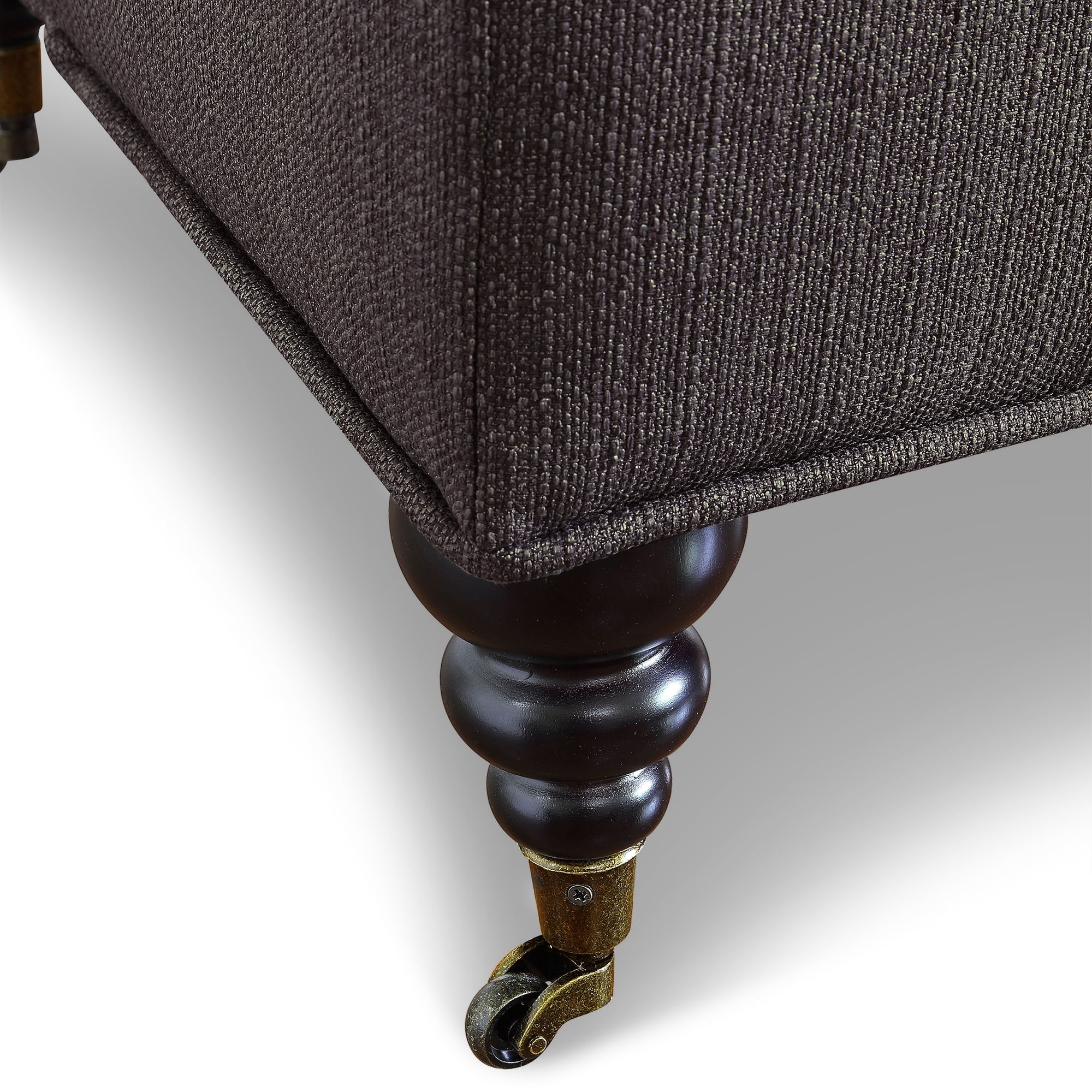 Serta Abbot Tufted Ottoman with Storage, Charcoal