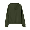 thumbnail image 5 of Lumtrix Zipper Hoodies for Women Oversized Fall Fashion 2025 Casual Winter Jackets Trendy Hooded Zip up Sweatshirt Clothes Army Green M, 5 of 6