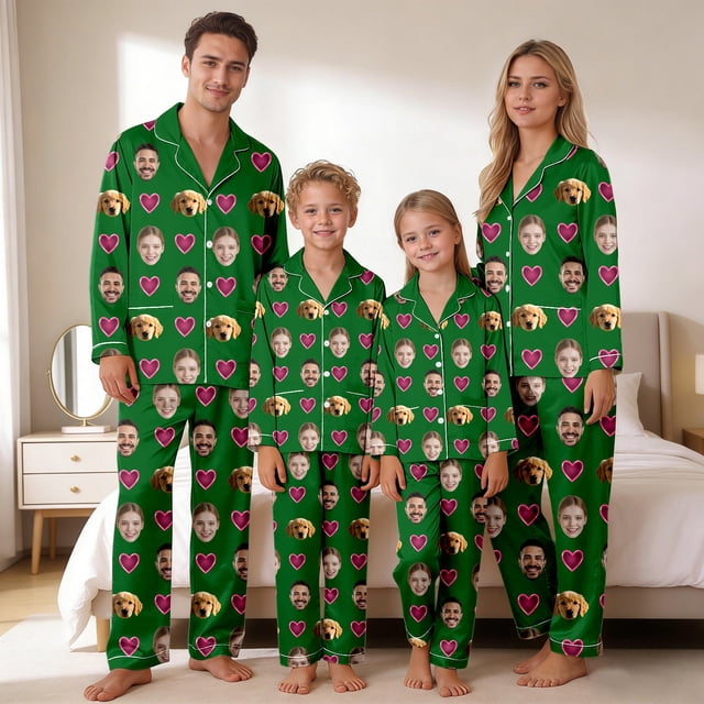 FamilyMatching Pajama For Kids Cozy Sleepwear For Family Nights And Sleepovers Customizable Couples Style Family Pj
