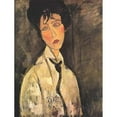 thumbnail image 2 of Modigliani, Amedeo 19x24 Black Modern Framed Museum Art Print Titled - Lady With Black Tie, 2 of 4