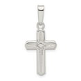 thumbnail image 4 of 925 Sterling Silver Polished Cross Shaped Pendant, 4 of 5