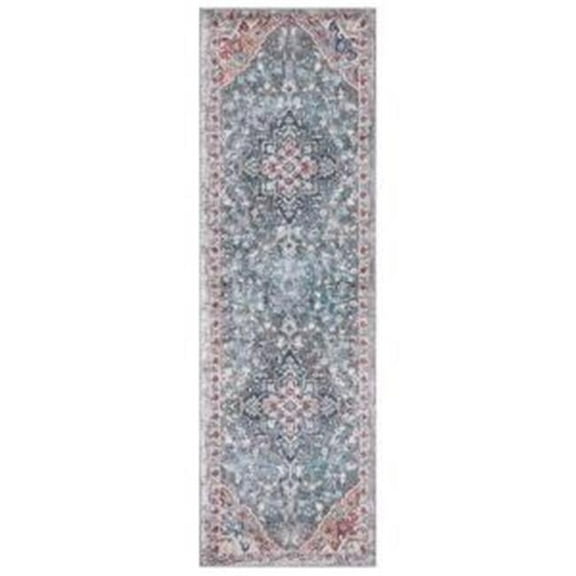 Concord Global Trading 73062 2 x 7 ft. Vintage Tabriz Medallion Runner Rug, Gray