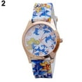 thumbnail image 1 of PENGXIANG Women Flower Print Silicon Band Arabic Numerals Dial Quartz Wrist Watch, 1 of 10