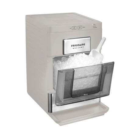 Frigidaire Gallery 33 Lb Touchscreen Nugget Ice Maker Grey - Premium Nugget Icemaker with touchscreen controls ideal for home kitchens, entertaining, and soft chewable ice
