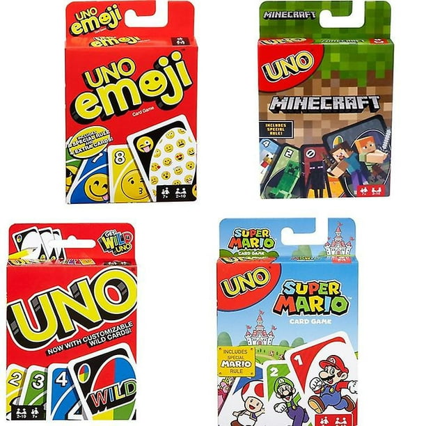 Uno Family Card Game, avec 112 cartes dans une boîte de rangement
