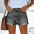 thumbnail image 4 of Jean Shorts Womens Womens Jean Shorts Baggy Jeans for Woman Denim Shorts Women Summer 2025 Trendy Women Denim Shorts High Waist Cut Off Ripped Jean Shorts with Pockets Stretchy Distressed Jorts, 4 of 7