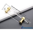 thumbnail image 2 of goldenwarm 5 Pack Brushed Nickel Cabinet Pulls Kitchen Drawer Pulls Gold Drawer Handles Door Cabinet Hardware 3-1/2in Hole Centers, 2 of 6