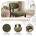 thumbnail image 5 of AFO Upholstered Dining Chairs Set of 4, Solid Wood Dining Room Chairs with Ergonomic Padded Backrest, Modern Chenille Side Chair for Kitchen, Dining Room & Café, Green, 5 of 11
