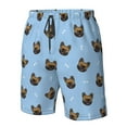 thumbnail image 5 of Disketp Men'S Swim Trunks Hawaiian Breathable Surf Beach Swimsuits Mesh Lining Beach Shorts With Pockets-French Bulldog Face, 5 of 9