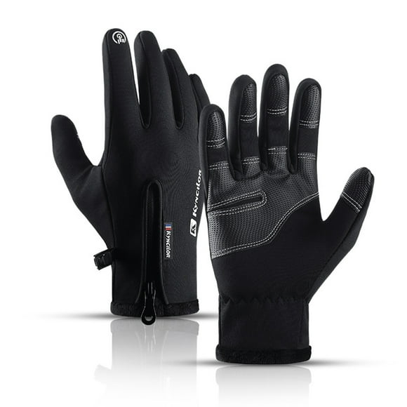 kyncilor Winter Thermal Touchscreen Ski Gloves for Men & Women - Windproof, Waterproof, Cold Weather Protection - Black, XL Size