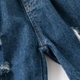 thumbnail image 6 of Utoimkio Toddler Boys Elastic Waisted Ripped Denim Shorts Cute Print Pull On Short Pants with Pockets Summer Clothes Size 2-8T, 6 of 9