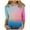 Multicolor#02, variant on Ombre Shirts for Women Casual 3/4 Sleeve Round Neck Tie Dye Gradient Print Pullover Tops Loose Lightweight Comfy Tunic Tees Blouse Multicolor#02 L