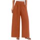 thumbnail image 1 of Pantalones de la Cintura Elástica de las Mujeres de Color Sólido Bolsillo Casual Pantalones de Moda 95% Poliéster 5% Spandex, Nuevos Pantalones Estirables para el Uso Diario, 1 of 9