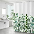 thumbnail image 6 of Clearance! SDJMa Shower Curtain Green Leaf Botanical Watercolor Floral Plant Aesthetic Bath Curtain Waterproof Fabric Bathroom Curtain with Hooks 72 x 72 Inch Durable, Washable, 6 of 9