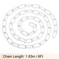 thumbnail image 2 of Uxcell 3mm Thick 1.83m Long Hook Loops Connectors Pendant Light Fixture Chain White 1 Set, 2 of 5