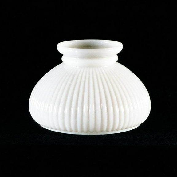 Opal Ribbed Oil Lamp Shade - 7"