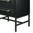 thumbnail image 2 of Hopper Studio Sophia 2-Drawer Nightstand in Matte Black with Rattan Drawers for Bedrooms and Dorms, 2 of 3