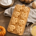 thumbnail image 5 of CHJK Halloween Skull Silicone Molds, 8-Cavity Candy & Chocolate Mold, Grade Flexible Molds for Halloween Baking, Chocolate, Easy Release & Dishwasher Safe, 5 of 7