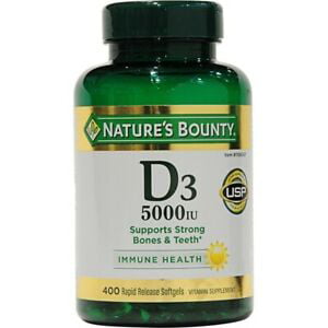 Nature&amp;#39;s Bounty Vitamin D3 5000 IU (400 Softgels)