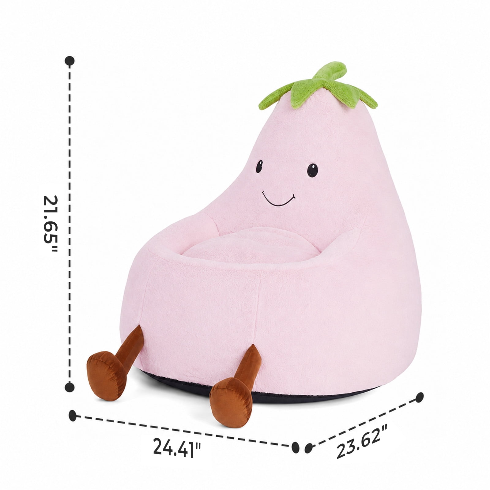 Alvantor Kids Bean Bag Chair, Stuffed Toddler Couch with Artificial Rabbit Fur Cover for Teens & Kids, Comfy Lazy Sofa Chair for Reader, Living Room, Bedroom