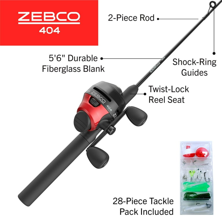 Zebco 404 Spincast Reel and Fishing Rod Combo, 5-Foot 6-Inch 2