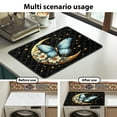 thumbnail image 7 of ZIATUBLES Butterfly Flower Moon Dust Cover for Washer Dryer Top Soft Washing Machine Top Prtotector Mat for Laundry Room Heat-Resistant Kitchen Pad, 24" x 19.7", 7 of 7