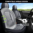 thumbnail image 2 of AQBDDBQ Car Seat Cover Fit for Cadillac XT6 2020-2024 Luxery Waterproof Car Seat Covers Cushion Protector with Lumbar Support Grey,Front Set(2 Seats), 2 of 7