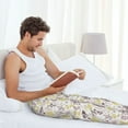 thumbnail image 7 of Fotbe Lavender Flowers Men's Pajama Pants,Sleepwear Pants,Pj Bottoms Drawstring And Pockets-Medium, 7 of 7
