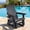 Black, variant on DEAUL HDPE Adirondack Outdoor Glider Chair, 3-Position Adjustable Backrest Patio Glider, All-Weather Heavy Duty Chair for Pool, Yard, Gray (1 PC)