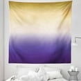 thumbnail image 1 of Ombre Tapestry, Vivid Enegetic Color Tones Base Illustration with Changes, Fabric Wall Hanging Decor for Bedroom Living Room Dorm, 5 Sizes, Dark Mustard Blue Violet, by Ambesonne, 1 of 1