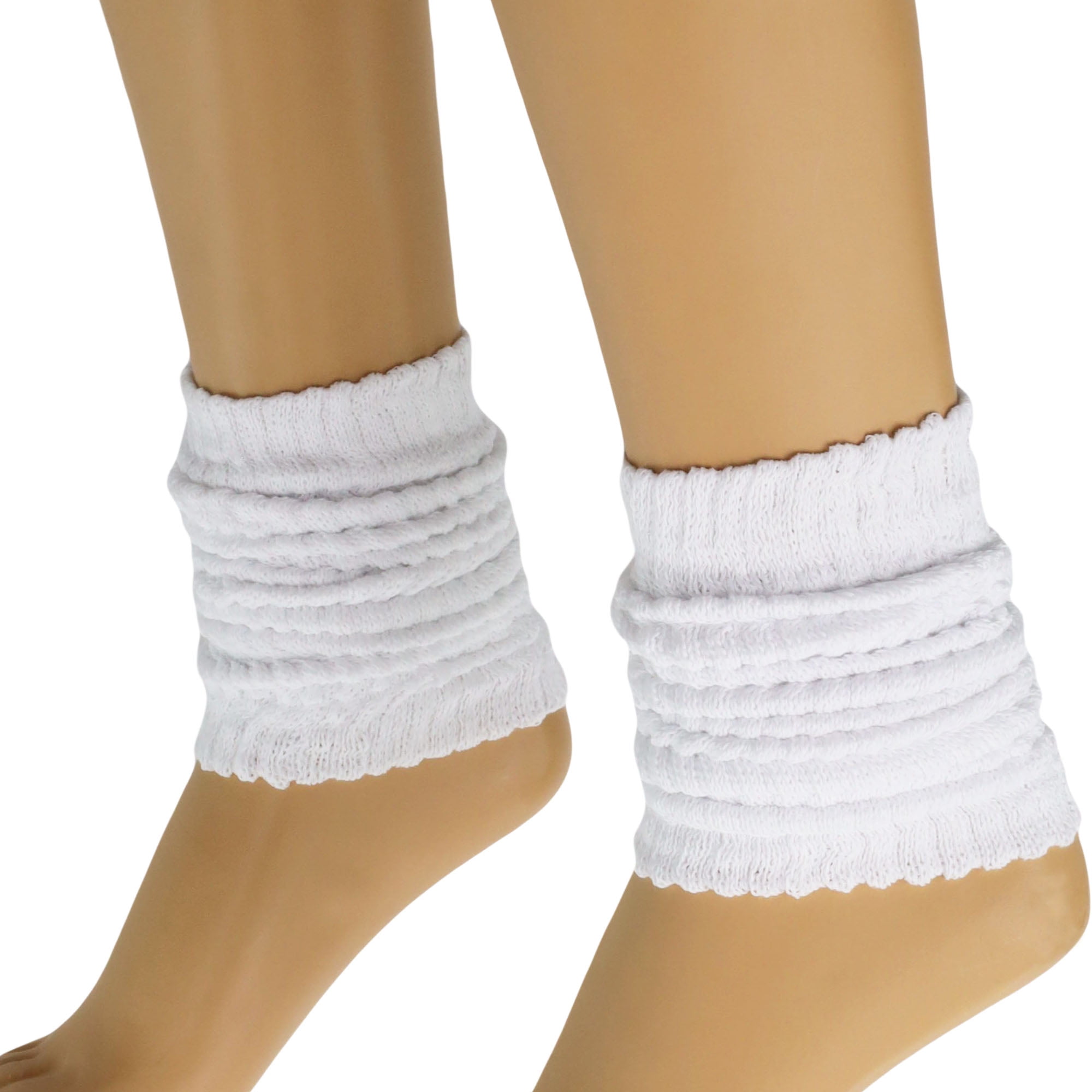 Cotton Leg Warmers for Women White 1 Pair Knitted Retro - Walmart.com