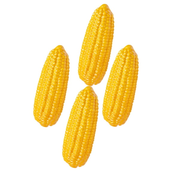 Lifelike Artificial Corn Decor for Home Orange Foams Vegetable Prop Lightweight and Portable 4pcs