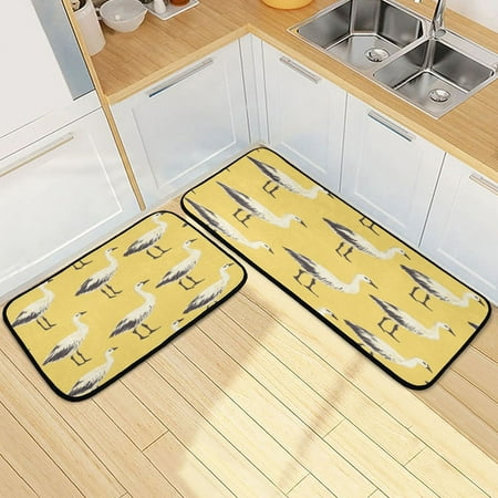 

Kitchen Floor Mat 2 Sets Carpet Floor Mat Kitchen Mat Bathroom Mat Living Room Mat Bedroom Mat Absorbent Delicate Fabric No Ball Cartoon Duck3