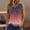 Multicolor, variant on Giftesty Tank Tops for Women 2024 Summer Gradient Button Round Neck Sports Tank Top for Outwear with Bottom Short Top Round Neck Tank Top