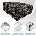 thumbnail image 4 of Queen Quilt Set 90''x96'', Boho Black Floral Lightweight Bedspread Coverlet with 2 Pillow Shams, Farmhouse Botanical Vintage Paisley Flower Breathable All Season Quilt Bedding for Bedroom/Guest Room, 4 of 9