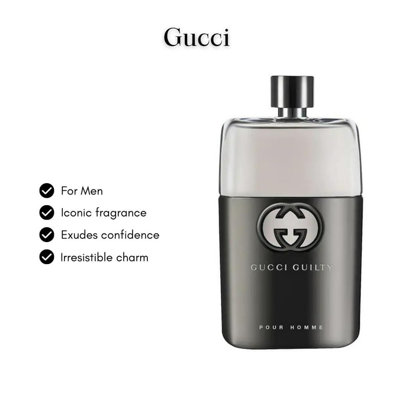 Gucci Guilty by Gucci for Men Eau de Toilette Spray, 3 Fl Oz (Pack of 1)