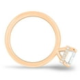 thumbnail image 5 of ESTE ORIGIN 2Ct Emerald Cut Lab Grown Diamond Solitaire Engagement Ring - Hidden Halo in 14K Rose Gold Emerald Ring for Women, US 6., 5 of 8