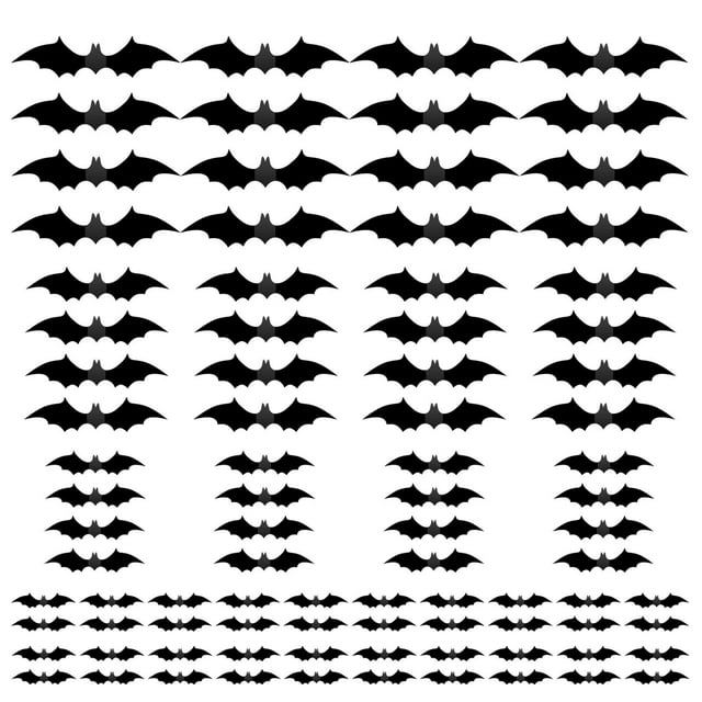88 Pieces Bats Wall Decor 3D Waterproof Halloween Party Decorations Home Decor