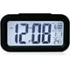 thumbnail image 1 of Despertador digital inalámbrico a pilas JAMW Sencillez con fecha temperatura sensor de luz inteligente 12/24 horas repetición para dormitorios oficina 5,31 x 2,95 x 1,77 pulgadas negro, 1 of 5