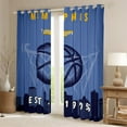 thumbnail image 2 of Erosebridal Basketball Curtains 42x63 inch,Blackout Curtains for Team,Sports Theme Curtains Drapes,Ball Game Window Curtains 2 Panels for Living Room,Memphis, 2 of 6