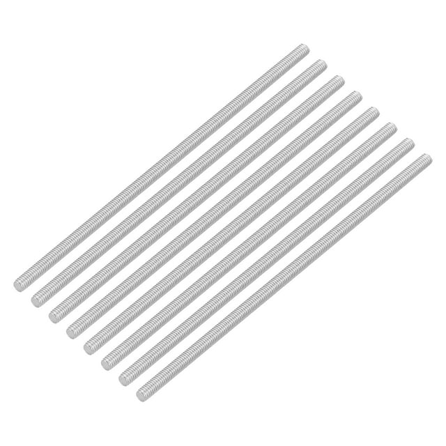 Unique Bargains 8Pack M3 x 90mm 0.5mm Pitch 304 Stainless Steel Fully Threaded Rod Bar Studs