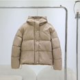 thumbnail image 2 of MASRIN Running Jacket  Womens Basic Hoodie Jackets Solid Color Zip Up Hooded Coats with Pockets Plus Size Loose Outwear Sweatshirts Sweater Stone, 2 of 3