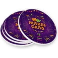 thumbnail image 3 of GZHJMY Mardi Gras Carnival Mask Feathers Drink Coasters 2PCS,Absorbent Coaster,Marble Style Ceramic Bar Coaster for Tabletop Protection,Suitable for Kinds of Cups, 3 of 6